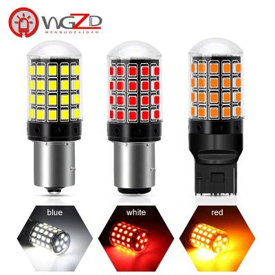 China Super Bright White Amber Car Turn Signal Light 3030 54 SMD Canbus Led Turn Signal Lights No Error 12V-24V S25 1156 BAU15S 1157 3156 7440 Bulbs for sale