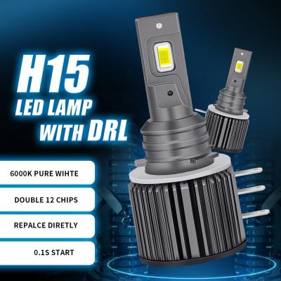 China 360 H15 Car LED 6500K DRL Headlight CANBUS Lamp High Beam Ignition Automotive Super Light White Bulb For A5 A5 Q7 GLK GLA GoI GTi VolksWa for sale