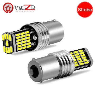 China LED Reverse Lights Super Bright Strobe Flash T20 7440 w21w 4014 45 144 SMD 7443 1156 BA15S 1157 BAY15D For Led Turn Signal Bulb Brake Light for sale