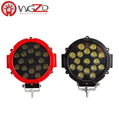 China Car light use 12V 24V 51W work light led bar LED 3030 lightbar LED 17SMD for truck tractor SUV 4x4 car led headlights lighting spot work bar for sale