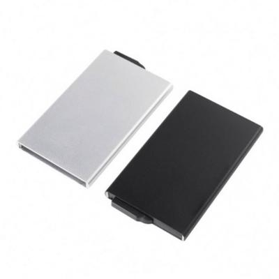 China Credit Card Holder Fashion Quality Travel ID Card Holder Men Rfid Wallet Metal Bank Slim Anti-theft Cards Case for sale