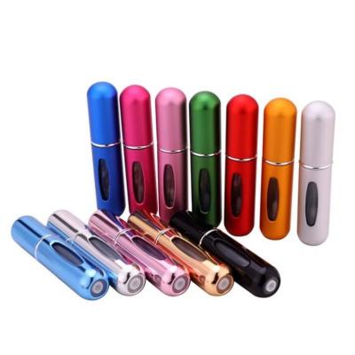 China Manufacturer 5ml personal care 2021 wholesale custom logo mini portable colorfu high quality refill perfume bottle with spray for sale