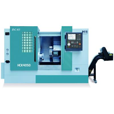 China HuazhongCNC 2 Axis Lathe Spindle frequency control Full guide rail protection with best price for sale