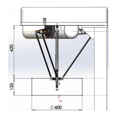 China 4 Axis Sorting Industrial Robot Arm HSR-DT401E CNC  Arm Industrial Robot Te koop