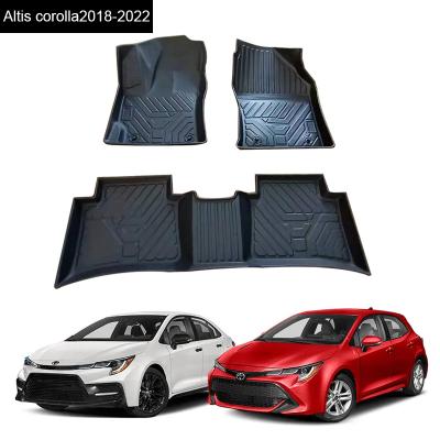 China Easy Cleaned All Weather Rubber Material 3D Strip Car Floor Mats. Waterproof sports style strip car mats use for TOYOTA ALTIS COROLLA 2018-2022 for sale