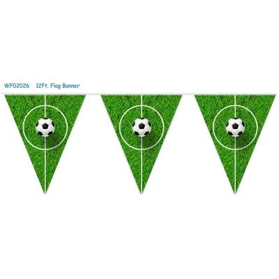 China Wholesale Cheap OEM Bunting Wonderful Plastic Outdoor Pennant Flag Stick Football Party Decoration Price Support for sale