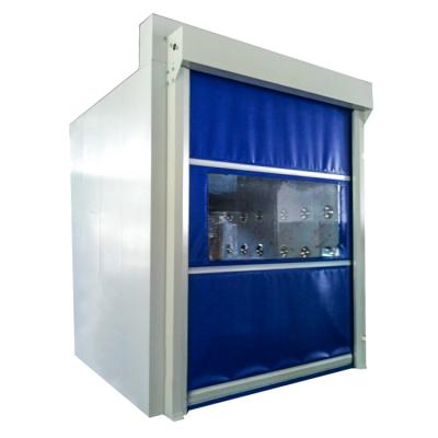 China Cleanroom Entrance Cargo Air Shower Door PVC Door Shutter Fast Rolling Door for sale