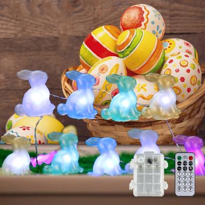 China Function Led String Light Color 12 Easter Indoor And Outdoor Copper Wire Decorative LED Lights Rabbit String Lights for sale