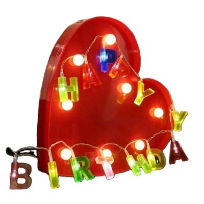 China Bluetoot App Control String Lights LED English Alphabet Lanterns Happy Birthday Lanterns Room Layout Booth Decoration Creative Letter for sale