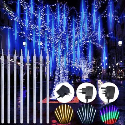 China Timer Function Led Meteor Shower Light Lights, 8 Tube 30cm, In Falling Rain Fairy LED String Lights, Holiday Party Home Outdoor Decoration for sale