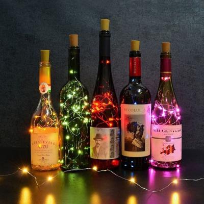 China Dropshipping Wine Bottle Light Battery Operated String Light With Cork 10 Pack LED Silver Fairy Mini Copper String Lights for sale