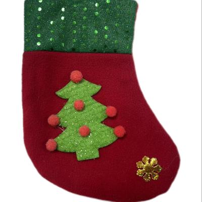 China Eco-Friendly Socks Green Main Christmas Stocking Sequin Baby Christmas Stockings Wholesale Customization for sale