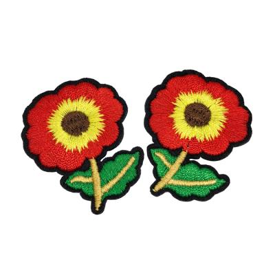 China Viable Flower Embroidery Custom Iron On Small Patch Embroidery Patch for sale