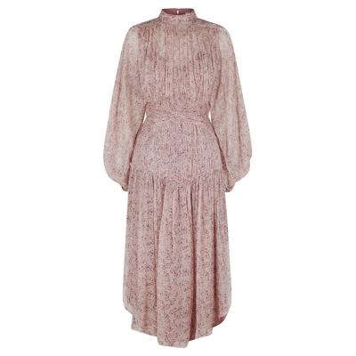 China Anti-Static Ladies Dresses Dresses Floral Print Women Long Sleeve Backless Chiffon Evening Night Dresses Casual Elegant Midi Dress for sale