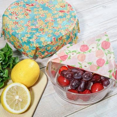 China 2020 new trend sustainable made from raw beeswax and cotton fabric beeswax food wrap S/M/L or customized size for sale