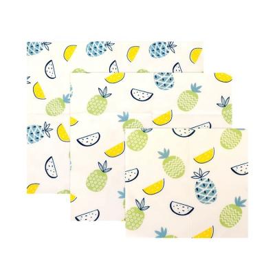 China Factory Food Grade Wraps Organic Reusable Beeswax Food Wrap S/M/L Or Customized Size for sale