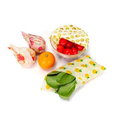 China Factory Price Beeswax Food Storage Reusable Food Storage Wraps Viable Plastic Free S/M/L Or Customized Size for sale