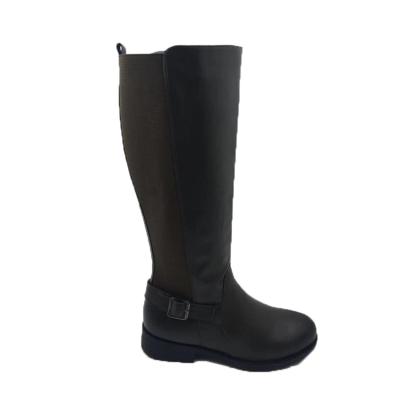 China Anti-slippery Knee High PU Ladies Boots PVC Outsole Shoes for sale