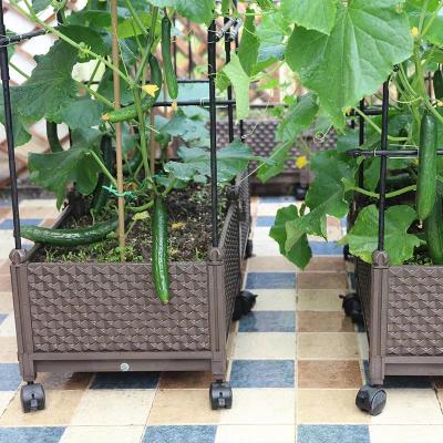 China Foldable And Durable Garden Plastic Flower Raised To Grow To Sink Vegetable Planter Pots For Deep Root for sale