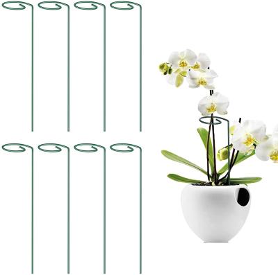 China Garden Accessories Pick Plant Stem Garden Flower Support Stake Steel Plant Cage Support Ring For Gladiolus Iris Dahlia Amaryllis Rose Lily Peony for sale