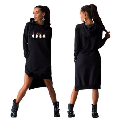 China wholesale long hoodie dress Anti-wrinkle athleticwear dress 3d printers christmas dresses for women clothes for sale