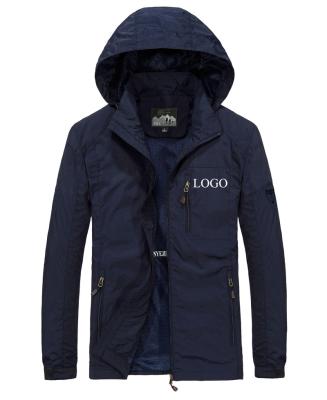 China Custom Logo Men Winter Embroidery QUICK DRY Outdoor Jackets Zipper Long Sleeve Shacket Jacket Hoody Coat For Men 2022 for sale