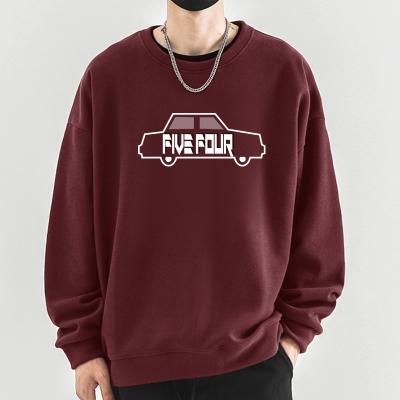 China High Quality Basic Logo Crew Neck Wholesale Logo Sweatshirt Men Anti-wrinkle Custom 100 Cotton Long Sleeve Sweatshirts for sale