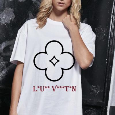 China wholesale famous brands designer ladies branded parride luxury custom made cotton T-shirt designer logo tees for women for sale