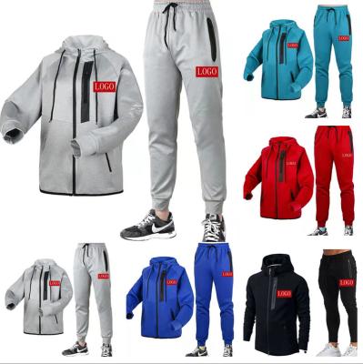 China Breathable custom logo sport zipper hoodie sweatpants set print high quality winter designer tracksuits for men 2022 for sale