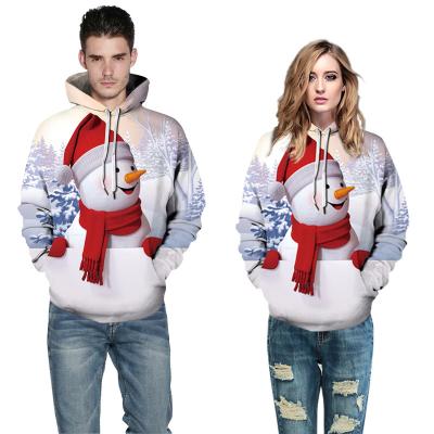 China 100% oversized apparel couple apparel Christmas pullover 3d hoodies sublimation sweatshirt custom hooded polyester unisex print unisex for sale