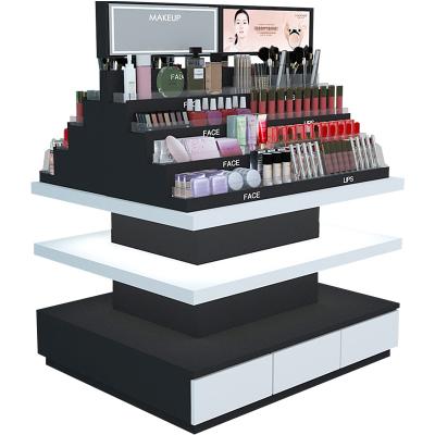 China Makeup products can be put universal makeup island cabinet display rack supermarket shelf cosmetics showcase for sale