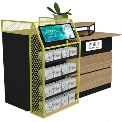 China Wooden Cosmetics Beauty Salon Shop Cashier Shop Cashier Counter Checkout Counters TM15 for sale