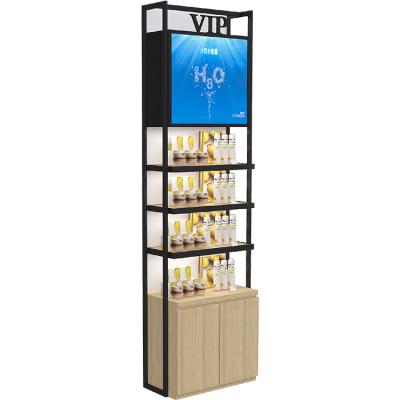 China Cashier cosmetics display rack fresh and original design cosmetics cabinet shop cashier counter VIP return cabinet for sale