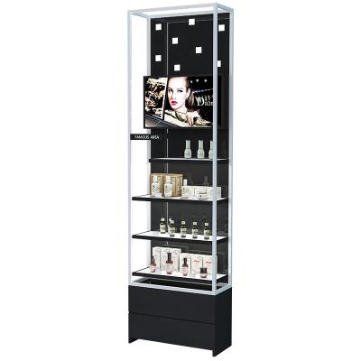 China Simplicity Elegant Cosmetic Counter Perfume Shop Display Stand Perfume Display Cabinet for sale