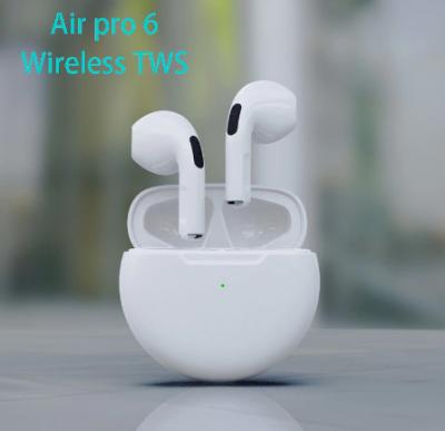 China Wholesale TWS Earbuds Earbuds Earbuds Bass Headset Air Pro 6 Sports Wireless Earphone With MIC for sale