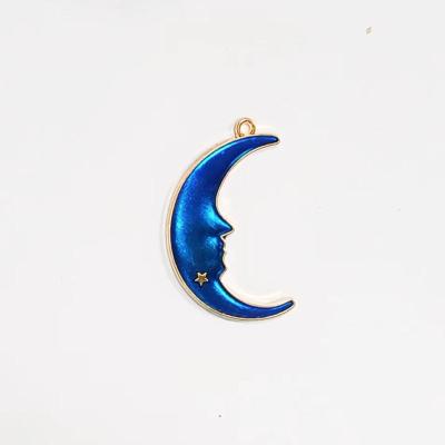 China Moon Star Enamel Zinc Alloy Charms Beads Diy Bracelet Necklace Pendant Accessories For Jewelry Making for sale