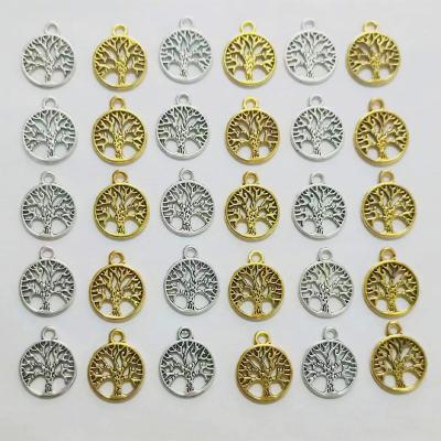 China DIY Jewelry Making Accessories Round Alloy Tree of Life Ornament Metal Headdress Anklet Chain Bracelet Necklace Decorative Accessories DIY Pendant Toys for sale