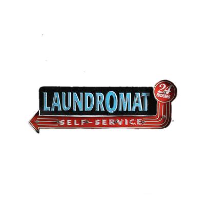 China Europe Tin Sign Laundromat Signs Retro Metal Lit For Bar Bar Laundry Room Sign For Wall Decoration Vintage Decor Signs for sale