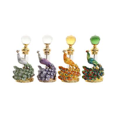 China Antique Arabic Empty Perfume Bottle Crystal Metal Glass Lady Party Gift for sale