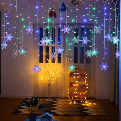 China String Light Snowflake Led Romantic Fairy Garland Christmas Light LED String Light Window Curtain String Light Decoration for sale