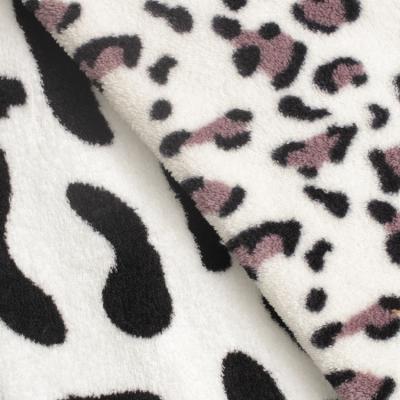 China Fashion New Design Plain Side Brushed Sueded Printed Coral Fleece Fabric For Folded Bed Cover for sale