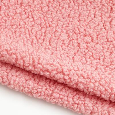 China Good Quality Material Brushed Sueded Handfeeling Soft And Warm Teddy Velvet Fabric For Winter Blouse for sale