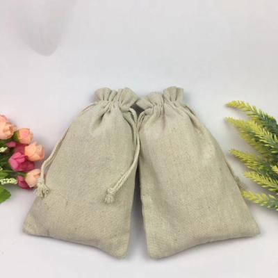 China 100% eco-friendly custom printed muslin cotton small drawstring bags wholesale for sale