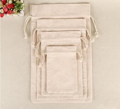 China Custom Gift Folding Muslin Bag Grocery Storage Drawstring Cotton Bag for sale