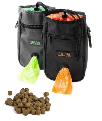 China Sustainable dog treat bag with drawstring closure pocket, dog treat pouch for sale