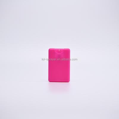 China Cosmetic Travel Credit Card Type Portable Perfume Spray PP Plastic Bottle With Sprayer for sale