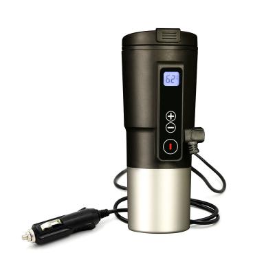 China 410ML Temperature Control Travel Tumbler-Redsalmon Auto12V Intelligent Smart Electric Heated Coffee Mug With LCD Display for sale