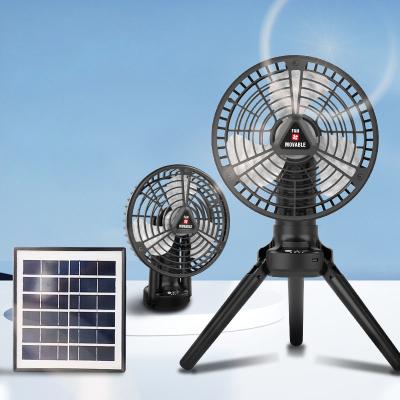 China Hotel New Arrivals USB Camping Charging Promade Fan Led Solar Powered Table Fan With Led Light for sale