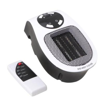 China Fast Heating Air Fast Room Fan\Wall-outlet 500W Remote Control Heater Portable Mini Electric Heater for Home Office for sale