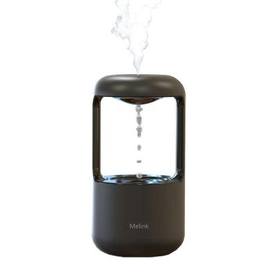 China Mini Anti Gravity Water Drop Ultrasonic Cool Mist Ultrasonic Cool Mist Creative Home Decoration Air Humidification+Light Portable Led Humidifier Small for sale